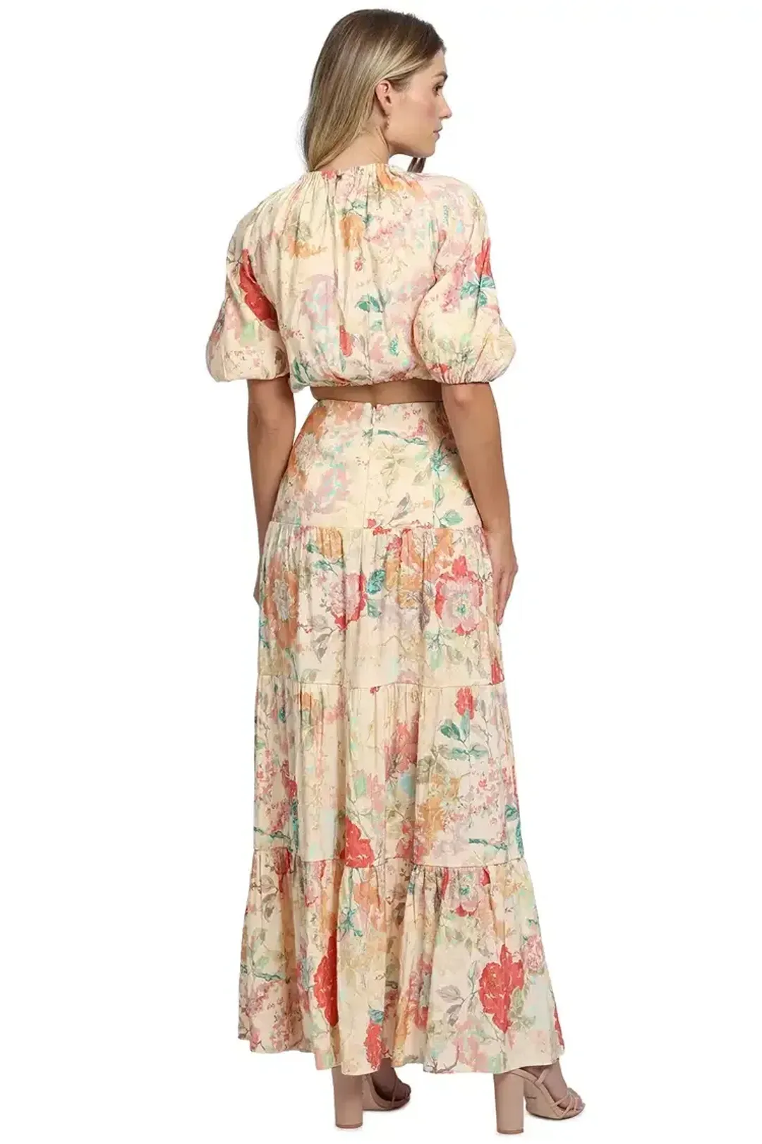 Significant Other Salvador Top and Skirt Set Picnic Peonies Multi Print Size 10 for rent on The Volte - main image