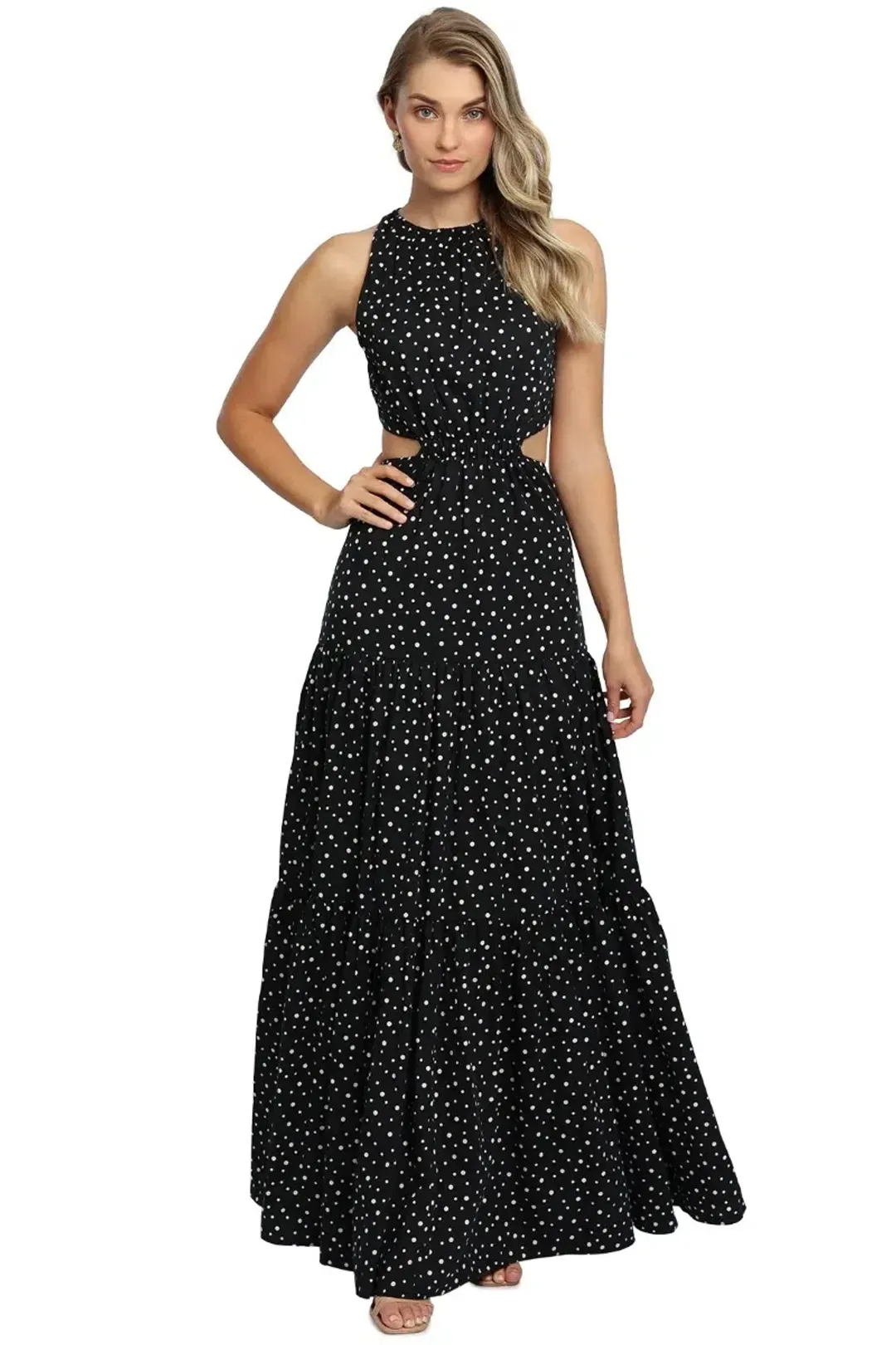 Significant Other Poppy Dress Black Cream Polka Black and White Print Size 8 for rent on The Volte - main image