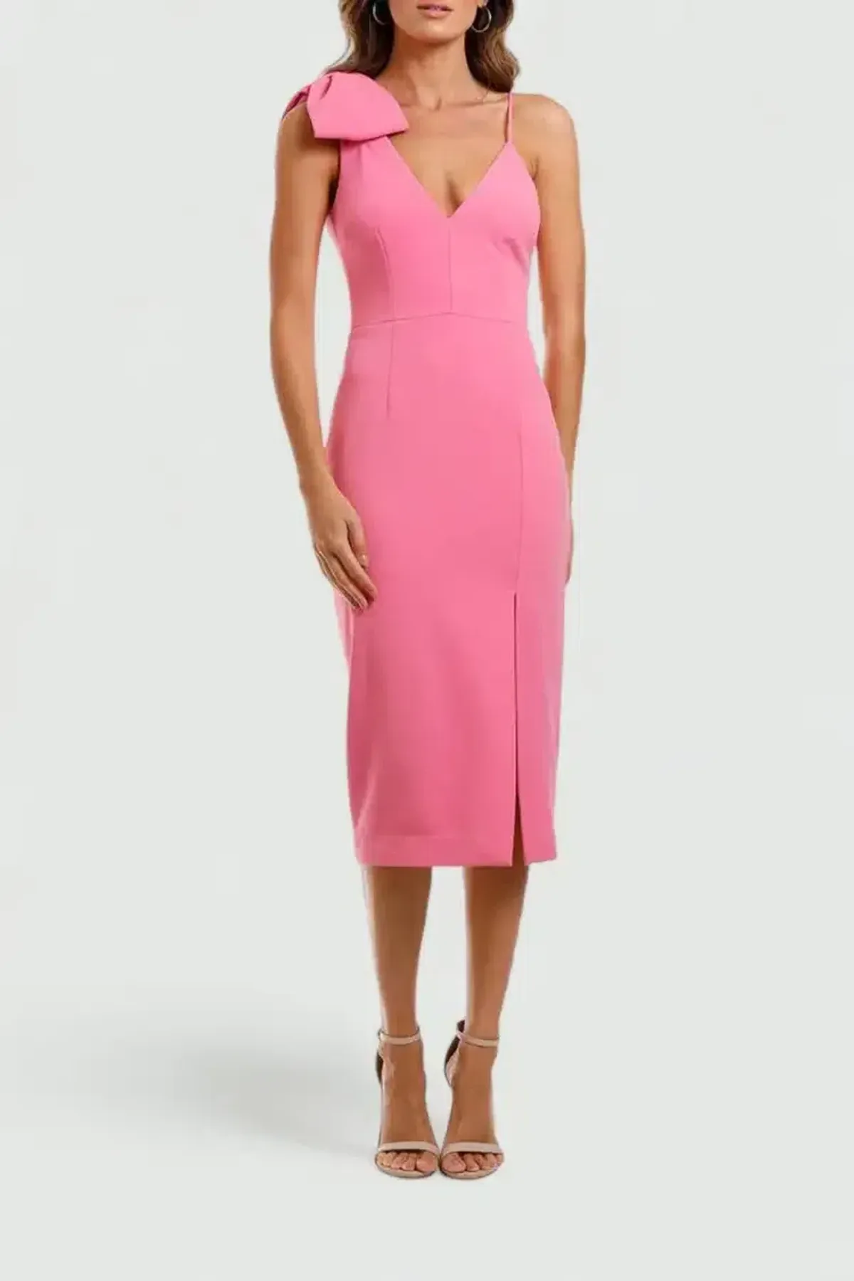 Rebecca Vallance Love Bow Dress Pink Size 8 for rent on The Volte - main image
