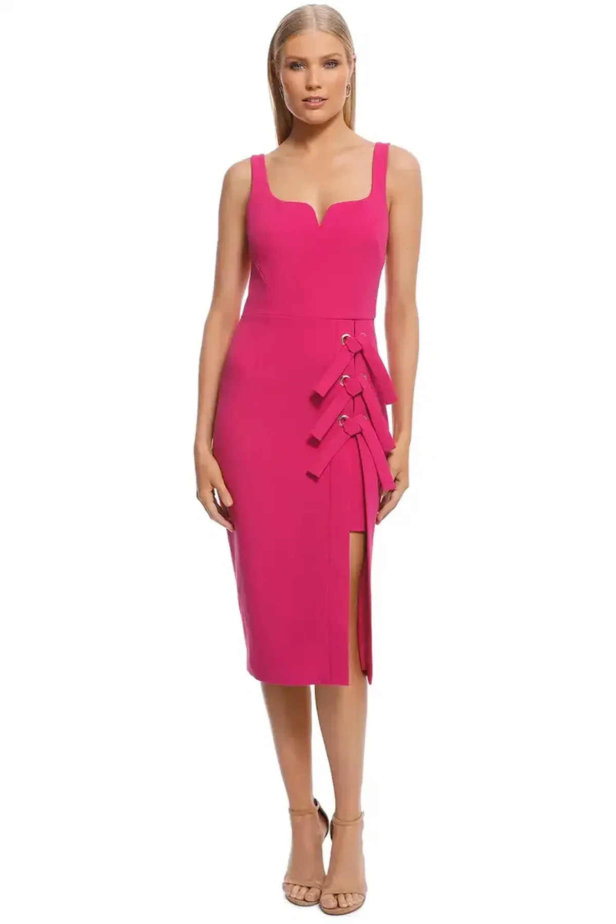Rebecca Vallance Delilah Dress Fuschia Size 14 for rent on The Volte - main image