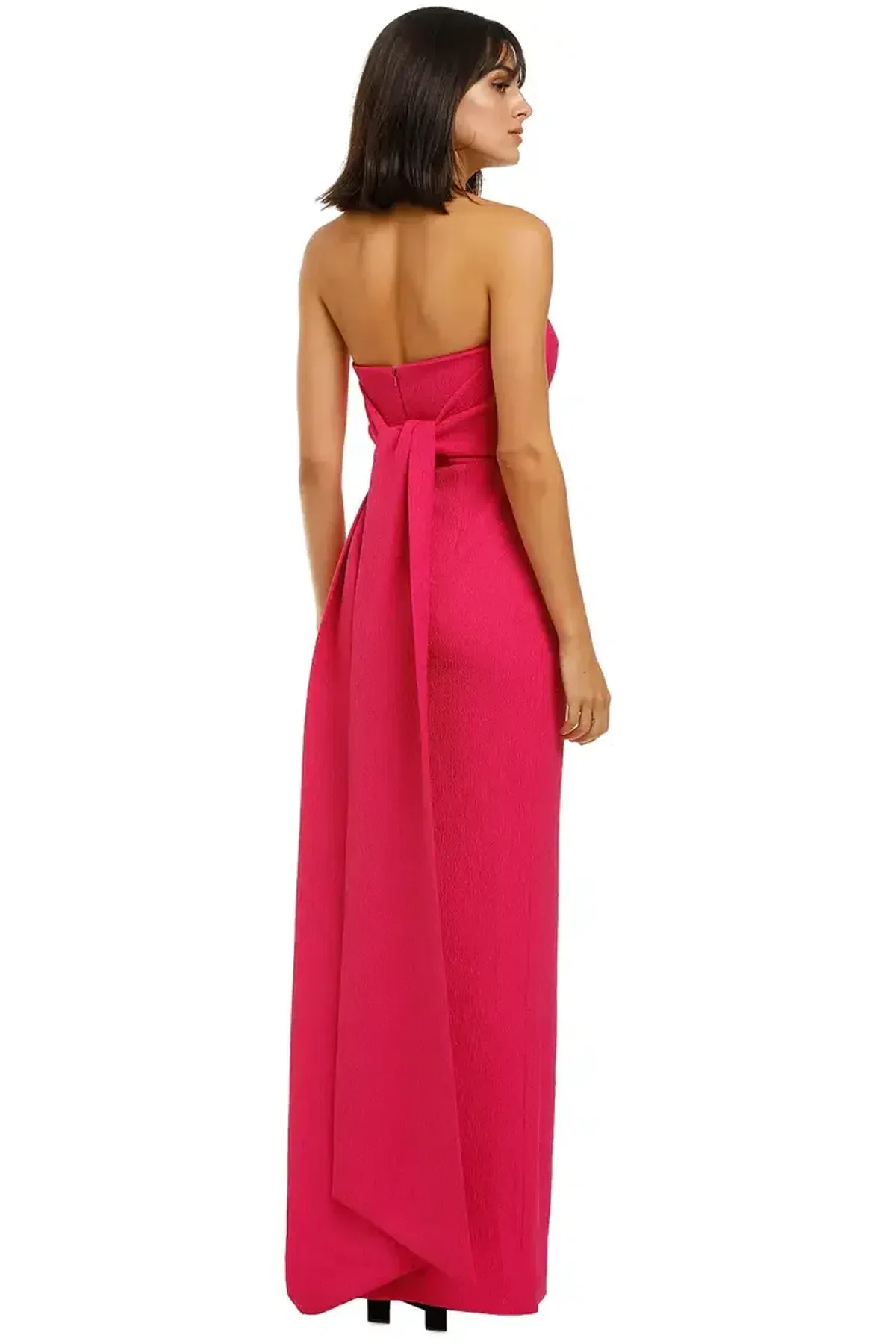 Rebecca Vallance Natalia Tie Gown Magenta Fuschia Pink Size 12 - Image 3
