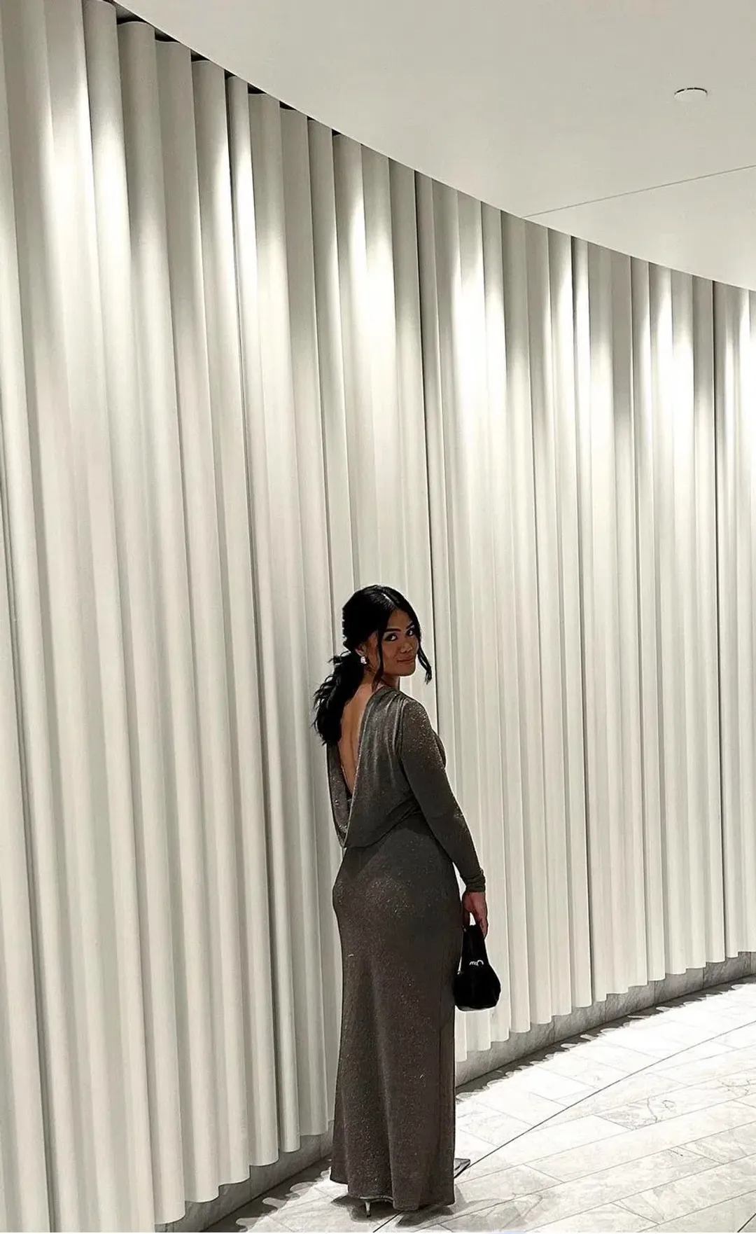 Arcina Ori Jen Dress Cool Grey Size 12 for rent on The Volte - main image