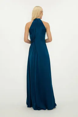 Bianca Spender Prussian Silk Isabella Gown Navy Size 14 for rent on The Volte - image 2