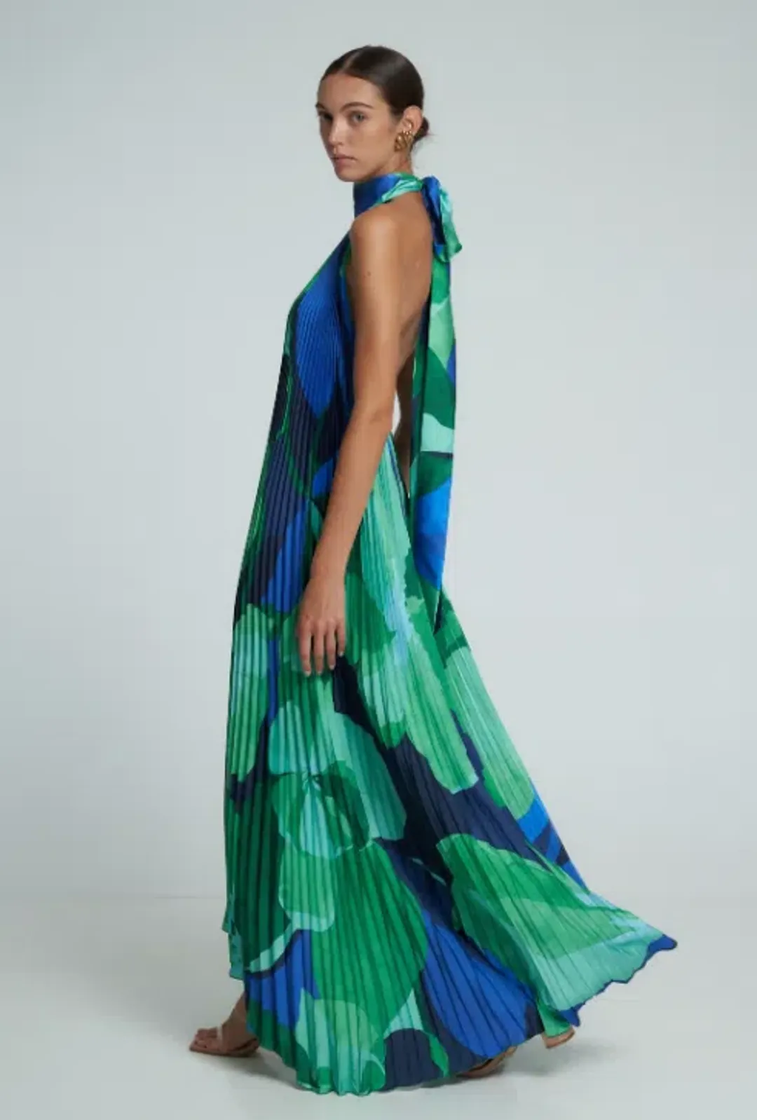L'Idee Opera Gown Capri Green Size 6 for rent on The Volte - main image