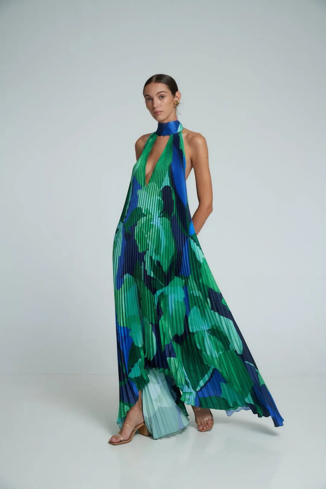 L'Idee Opera Gown Capri Green Size 6 for rent on The Volte - main image