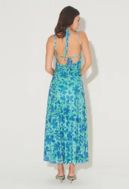 Hansen and Gretel Odessa Dress Aqua Leaf Size 6 for rent on The Volte - image 3