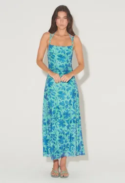 Hansen and Gretel Odessa Dress Aqua Leaf Size 6 for rent on The Volte - image 4