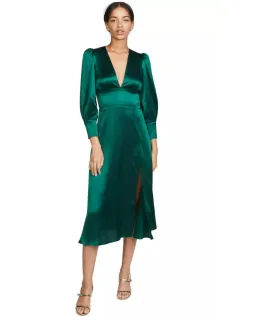 Reformation Keats Dress Emerald Size AU 10 for rent on The Volte - image 1