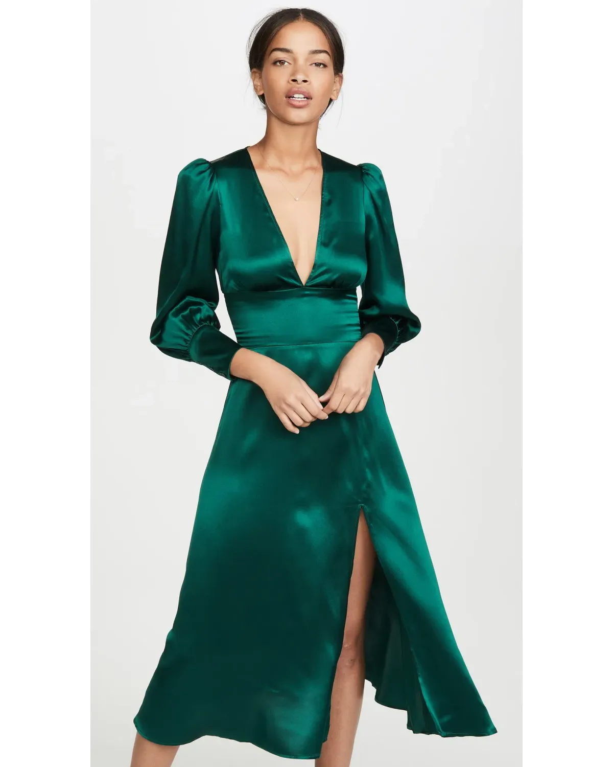 Reformation Keats Dress Emerald Size AU 10 - Image 2