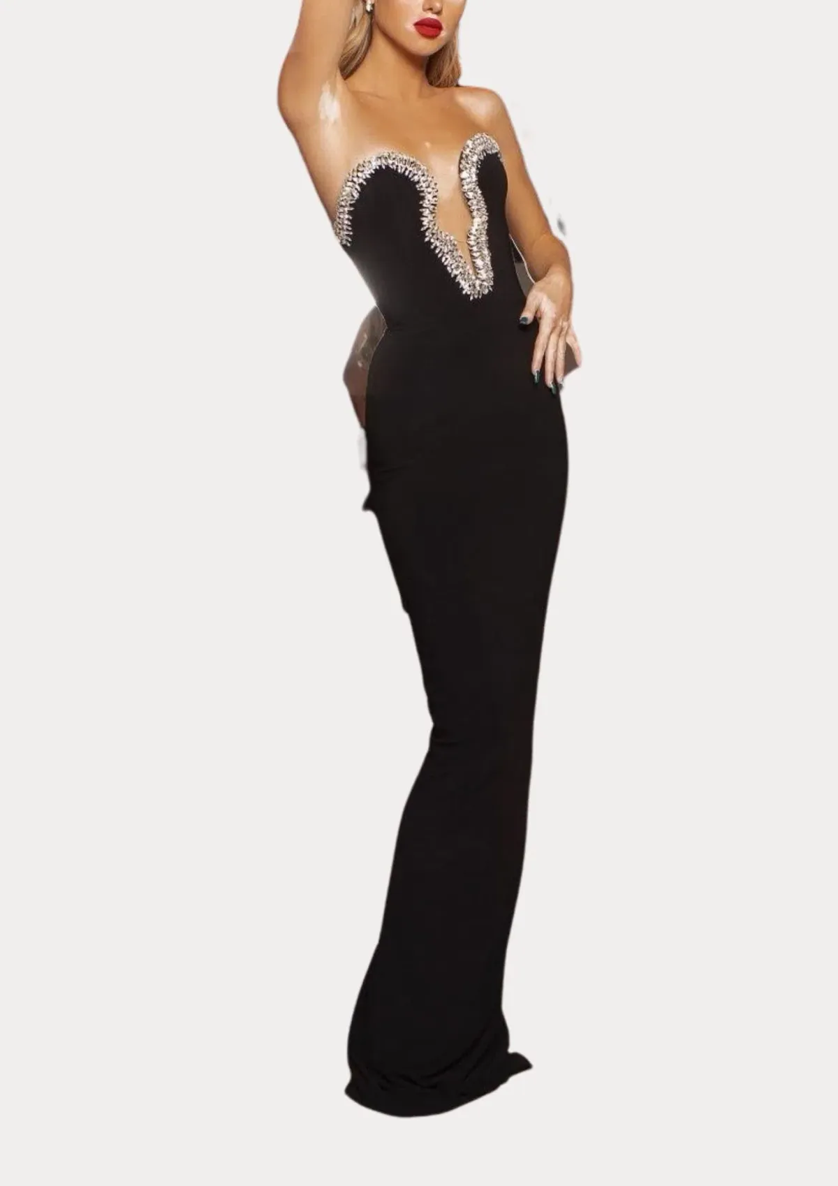 Albina Dyla Classica Gown Black Size 6 for rent on The Volte - main image