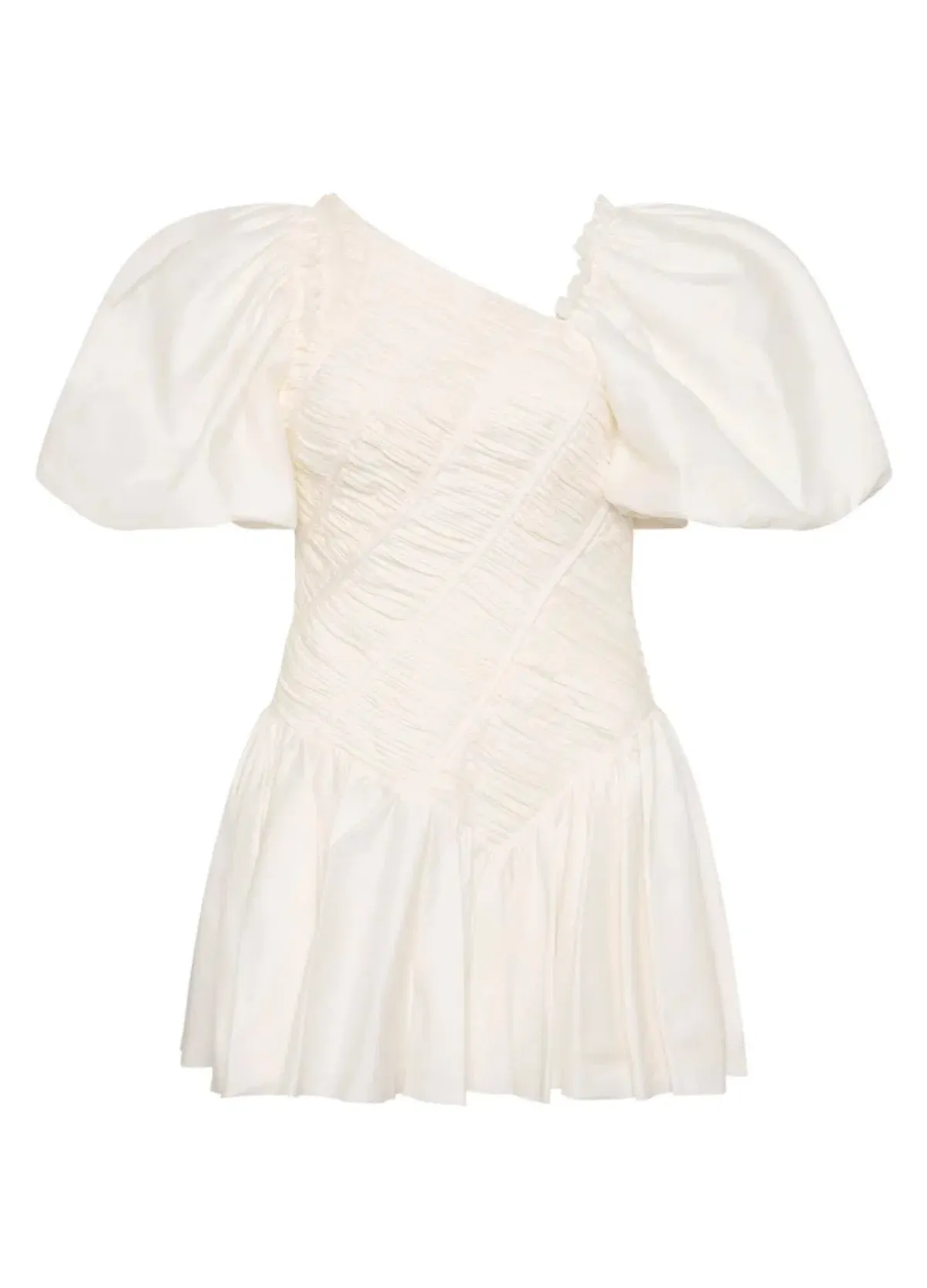 Aje Dawn Drawstring Mini hens Dress in white Ivory Size S / AU 8 - Image 4