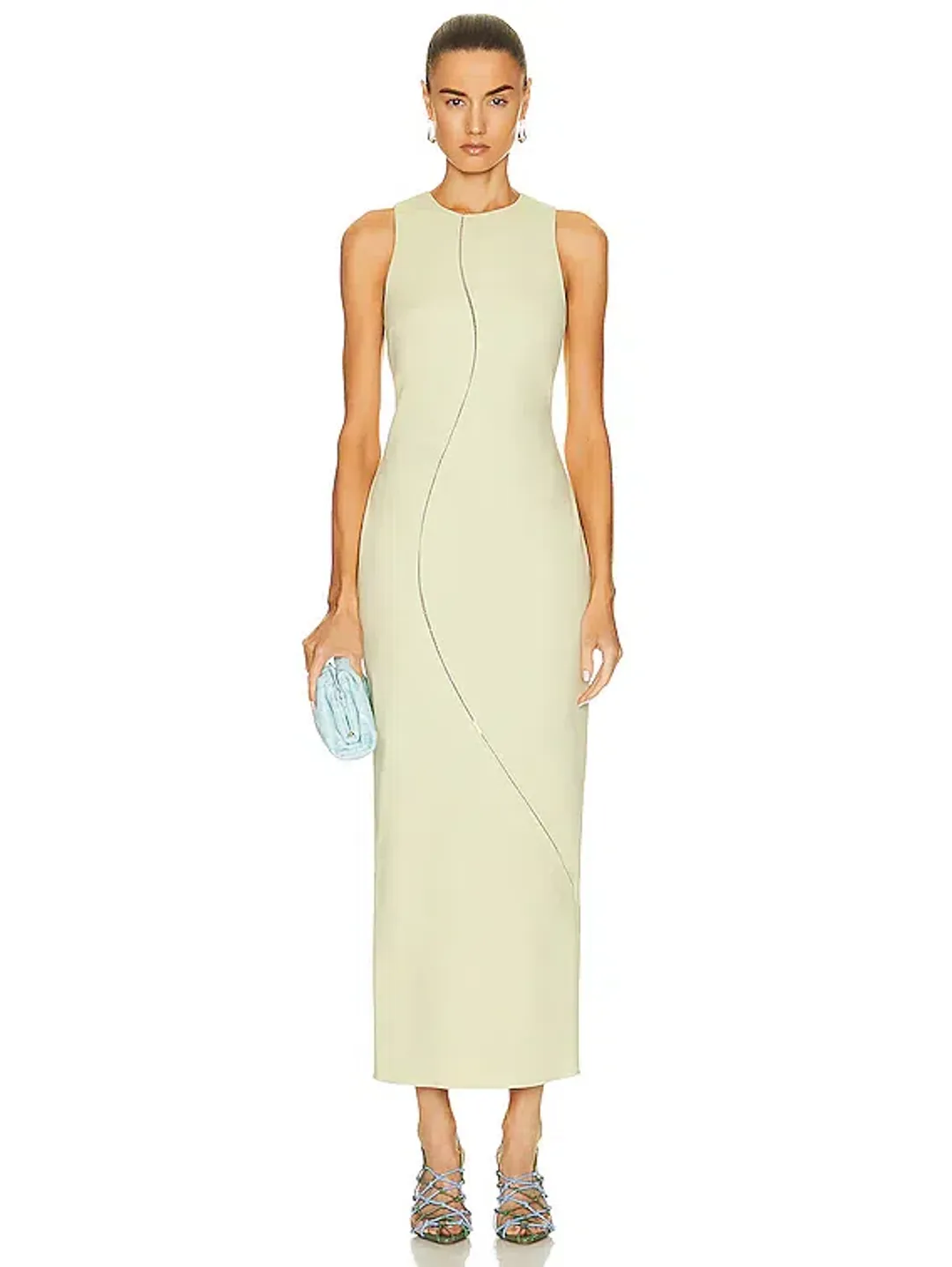 Sir The Label Esther Midi Dress in Pistachio Size 0 / 6 AU for rent on The Volte - main image