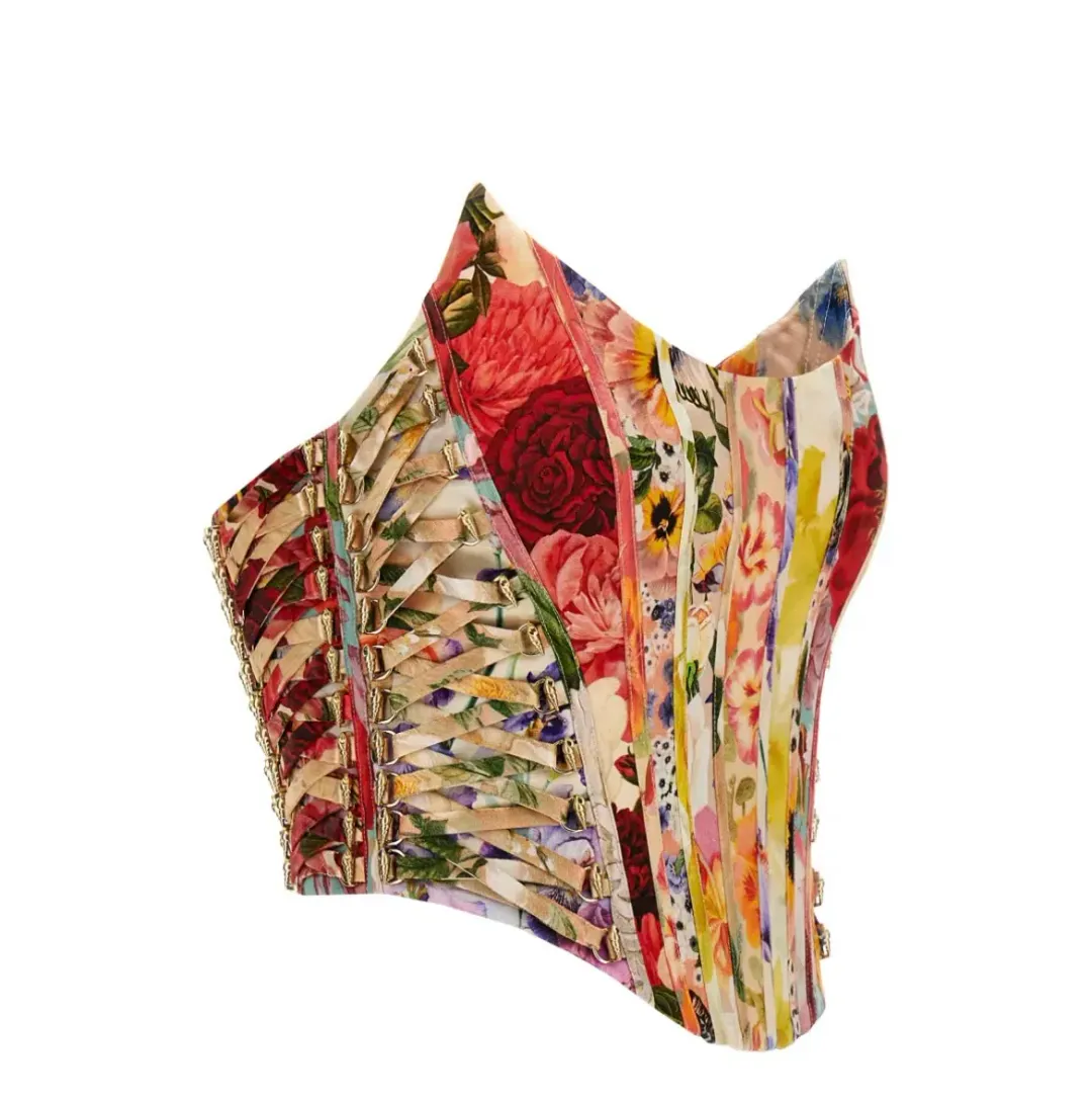 Zimmermann Wonderland Floral Corset Floral Size 1 / AU 10 for rent on The Volte - main image