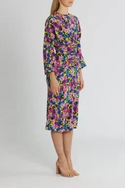 Rebecca Vallance La Isla Bonita Midi Dress Multi Print Size 16 for rent on The Volte - image 2