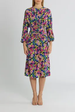 Rebecca Vallance La Isla Bonita Midi Dress Multi Print Size 16 for rent on The Volte - image 1
