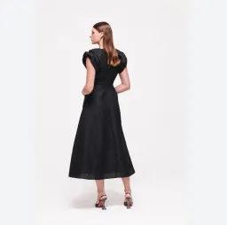 Rachel Gilbert Sophy Midi Dress in Black Size 16 for rent on The Volte - image 2