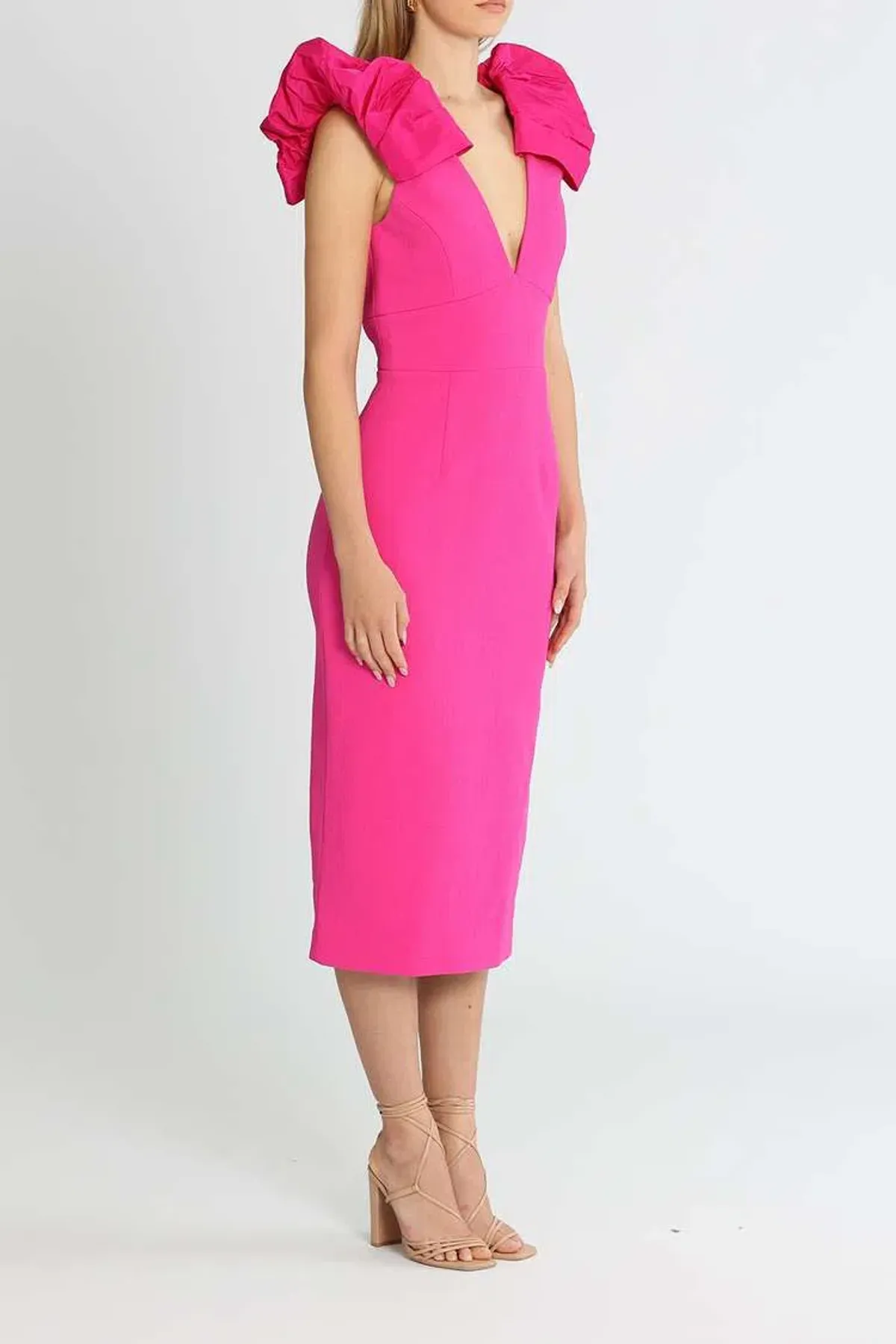 Rebecca Vallance Cupid's Bow Midi Fuschia Pink Size 16 - Image 2