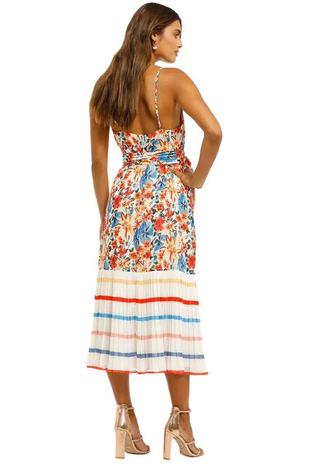 Talulah Merengue Midi Dress Tropicana Floral Multi Print Size 10 for rent on The Volte - main image