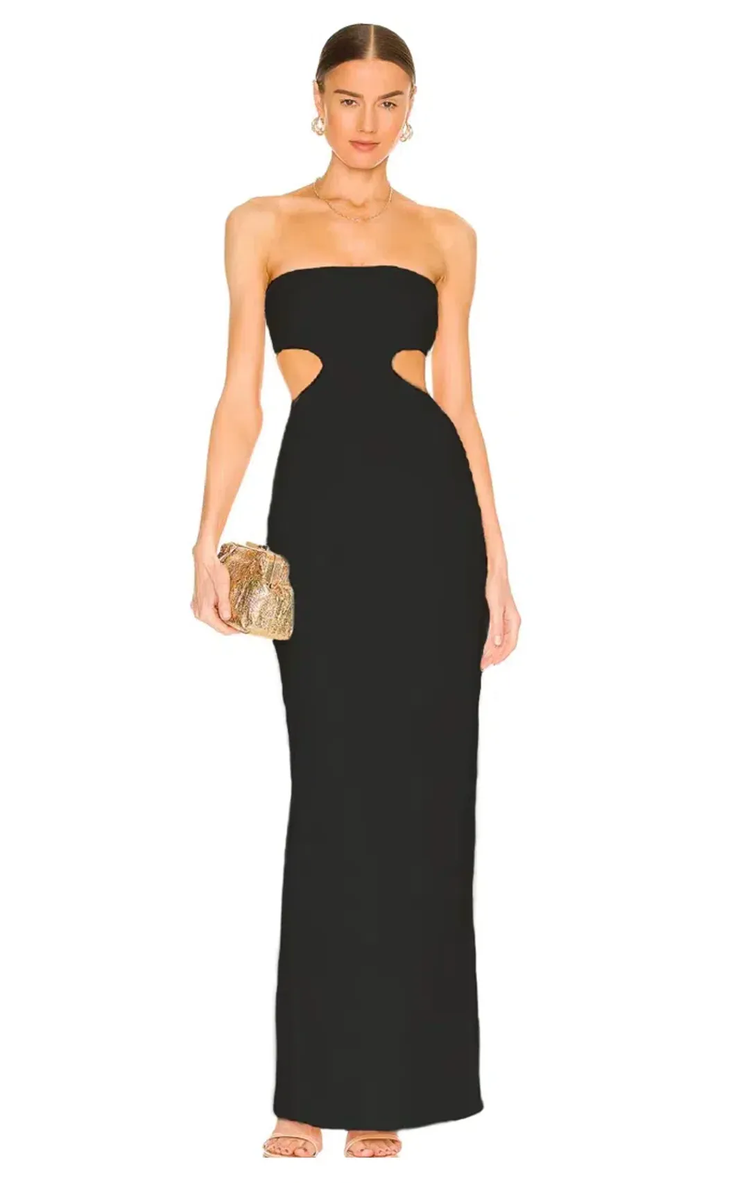 Natalie Rolt Carmen Gown Black Size 8 for rent on The Volte - main image