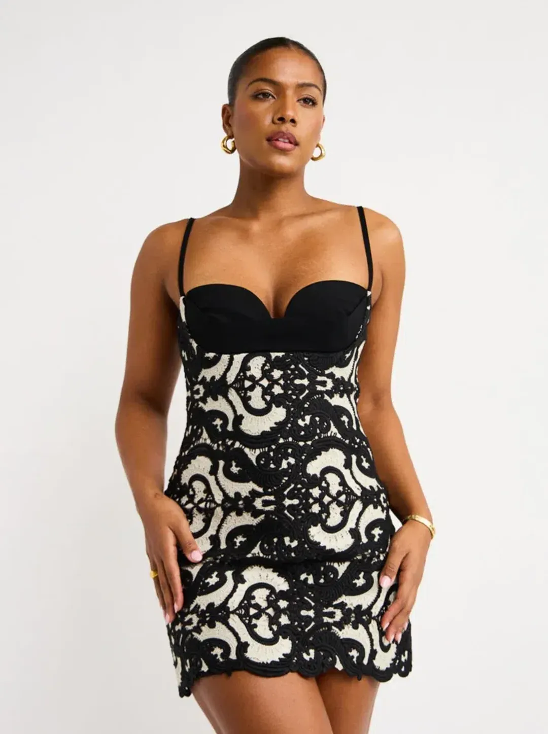Manning Cartell Material Girls Motif-Embroidery Mini Dress Black Size 6 for rent on The Volte - main image