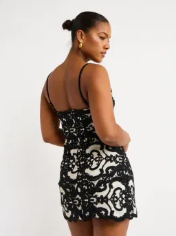Manning Cartell Material Girls Motif-Embroidery Mini Dress Black Size 6 for rent on The Volte - image 3