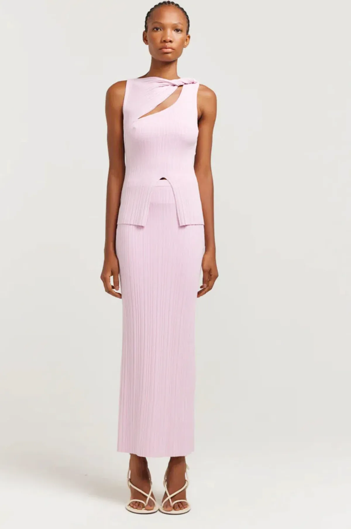 Henne Romee Knit Set Musk Pink Size 10 for rent on The Volte - main image