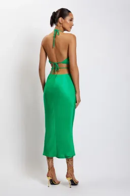 Meshki Leanne Halter Dress Green Size 10 for rent on The Volte - image 2