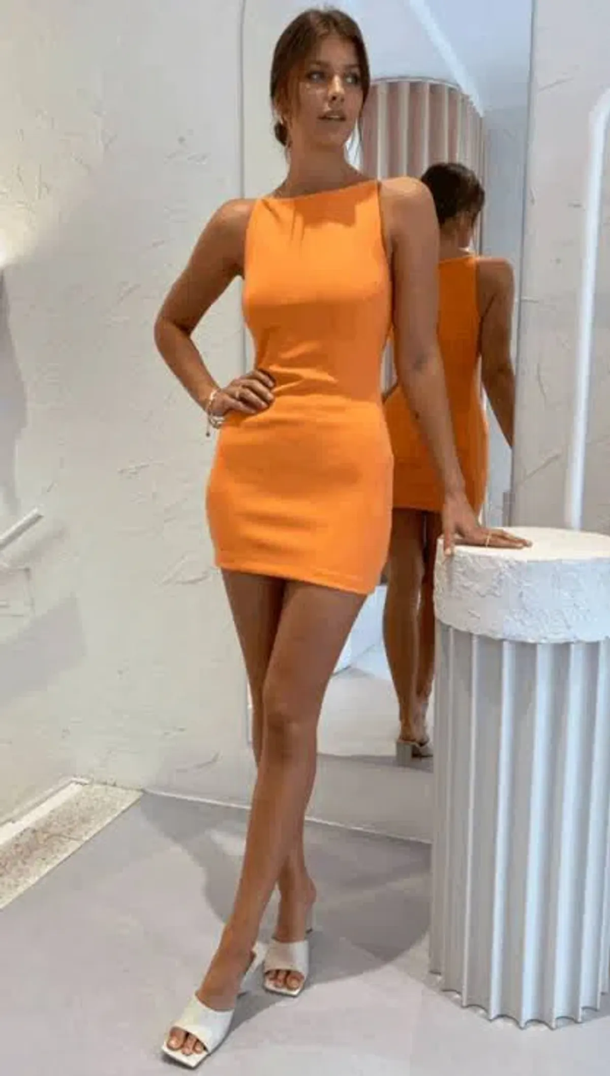Bec & Bridge Clover Mini Dress Orange Size 12 - Image 5