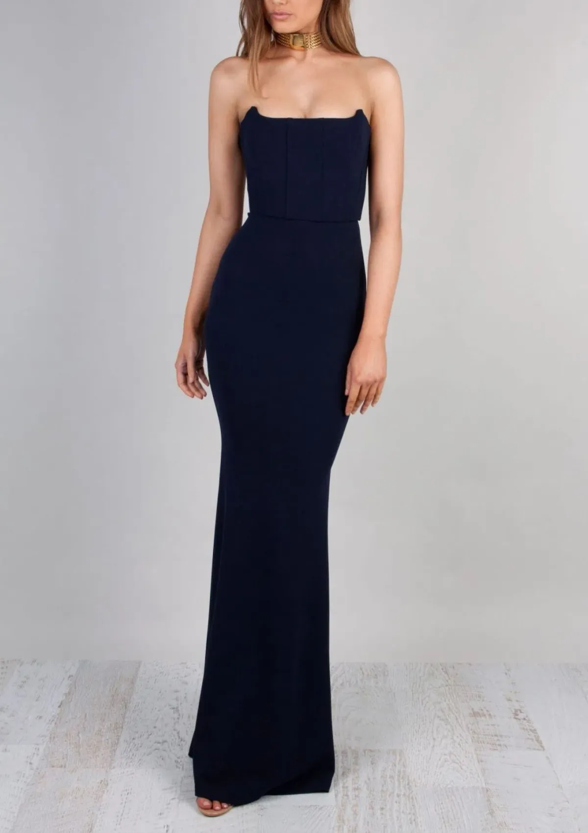 Zachary The Label Elvira Dress Navy Size 12 for rent on The Volte - main image