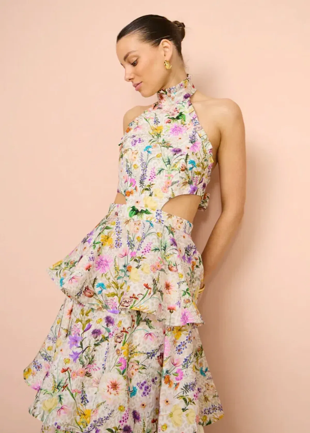 Aqua Blu Heather Maxi Dress in Jardine Floral Print Size L / AU 12 - Image 5