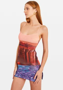 Miaou Anya Mini Dress Oasis Print Size 6 for rent on The Volte - image 2