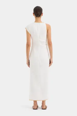 Sir the Label The Noemi Cut Out Midi Dress in Ivory Size 8 for rent on The Volte - image 3