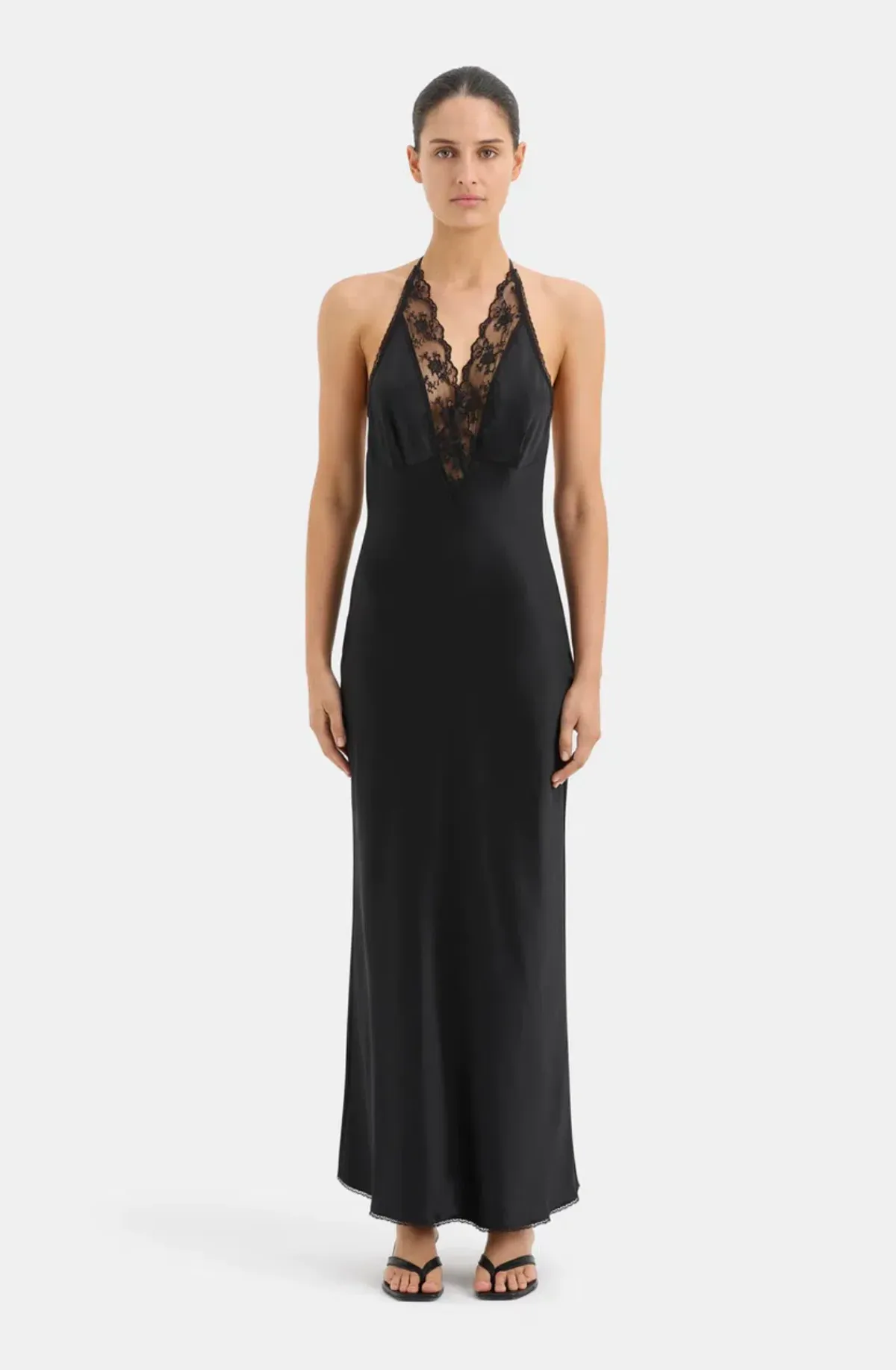 Sir the Label This Aries Halter Gown in Black Size 1 /Au 8 - Image 1