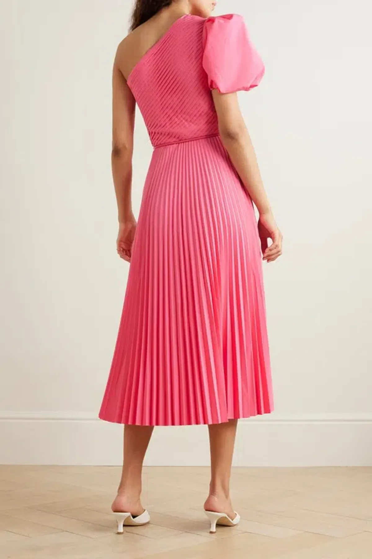 Rebecca Vallance Rosa One Shoulder Midi Dress Pink Size 12 - Image 6