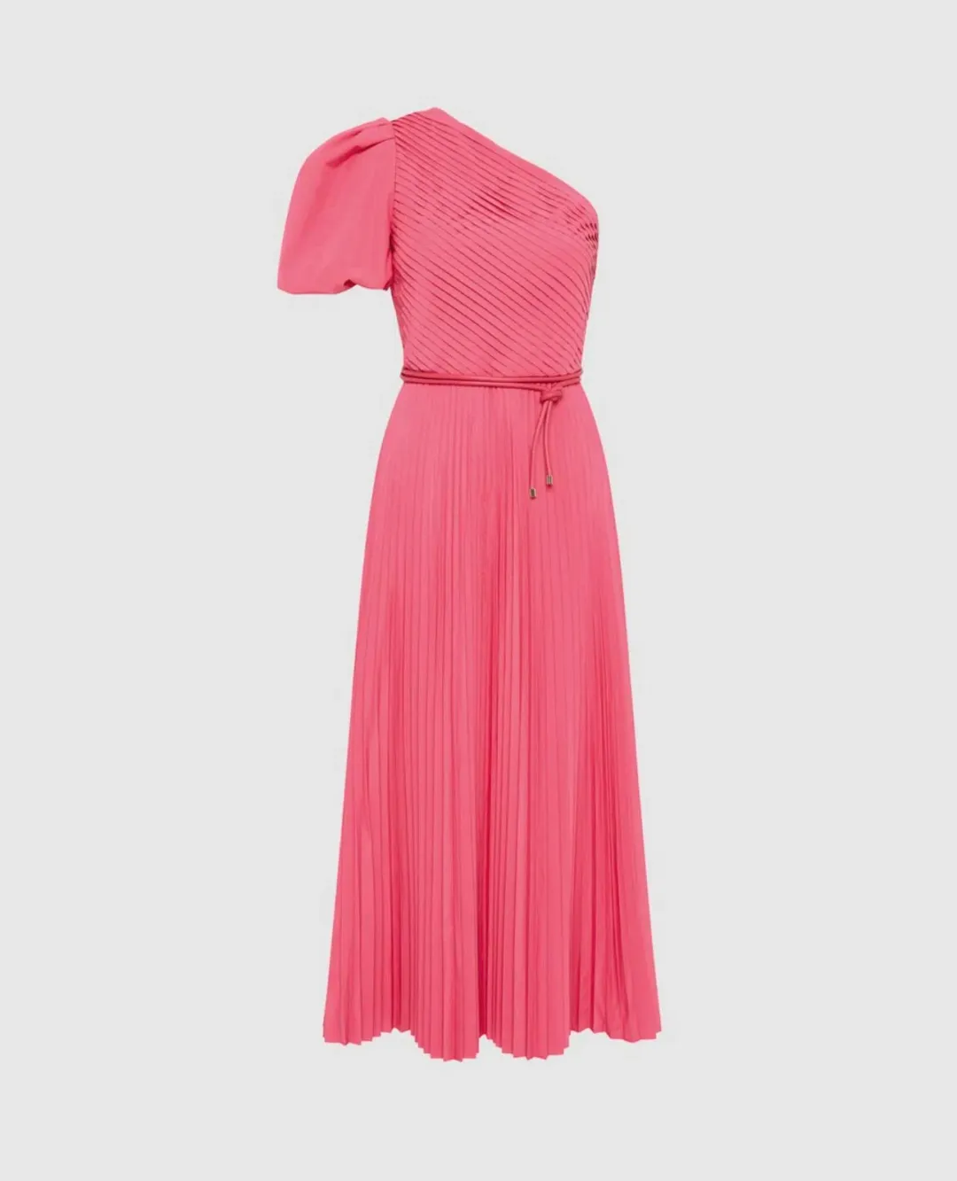 Rebecca Vallance Rosa One Shoulder Midi Dress Pink Size 12 for rent on The Volte - main image
