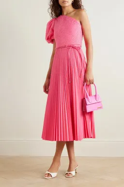 Rebecca Vallance Rosa One Shoulder Midi Dress Pink Size 12 for rent on The Volte - image 5