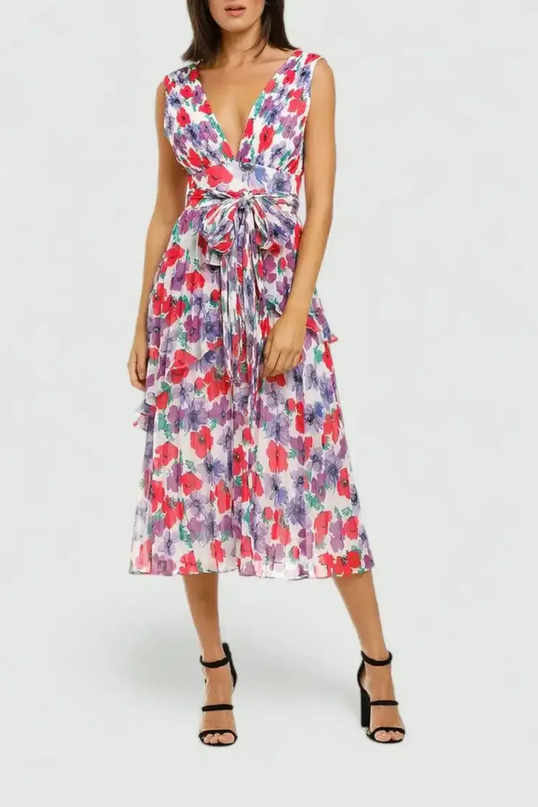 Talulah Sugar and Spice Midi Dress Sugar Bloom Multi Print Size 16 for rent on The Volte - main image