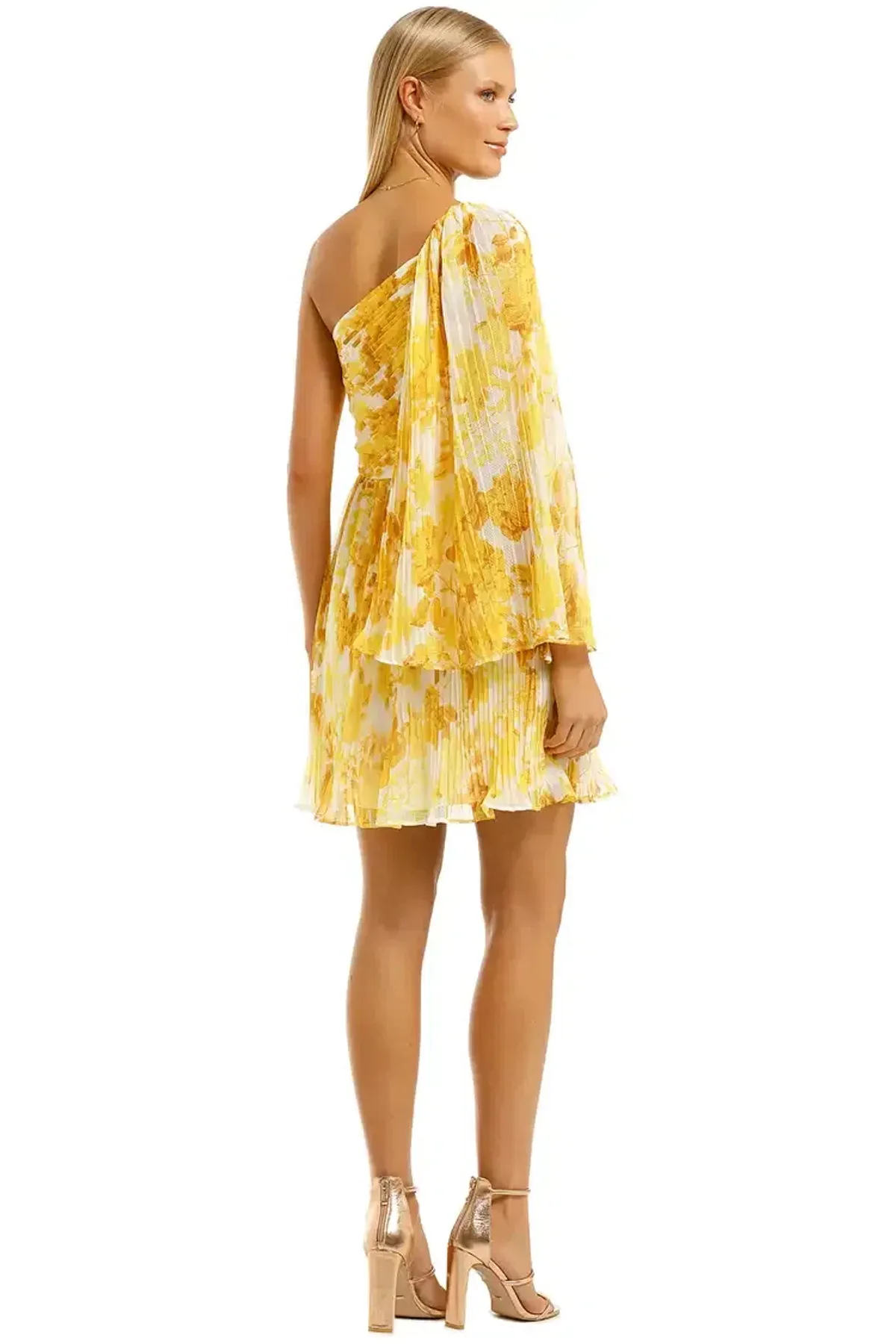 Talulah Sunshine Mini Dress Sunshine Rose Print Yellow Size 14 - Image 3