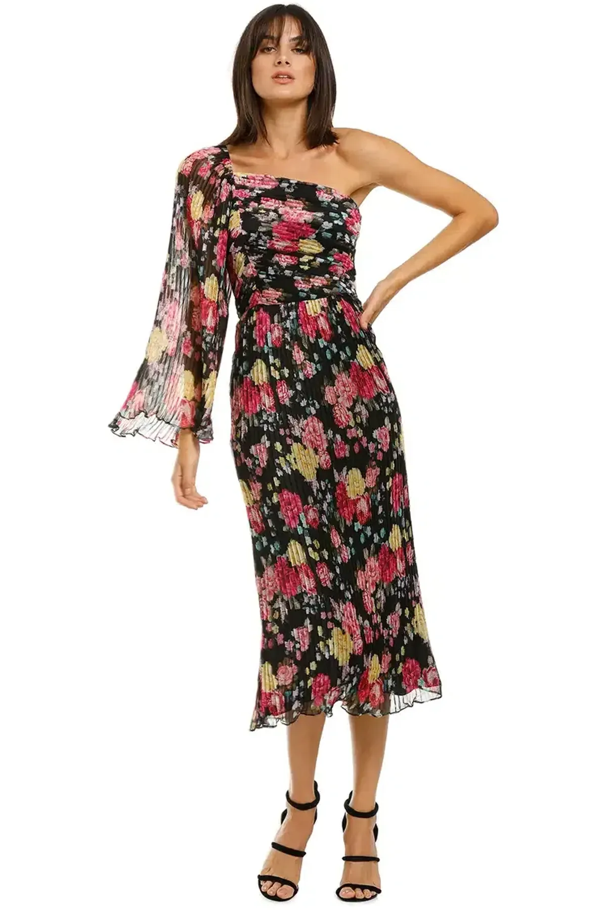 Talulah Midnight Fiesta Midi Dress Print Multi Print Size 12 - Image 1