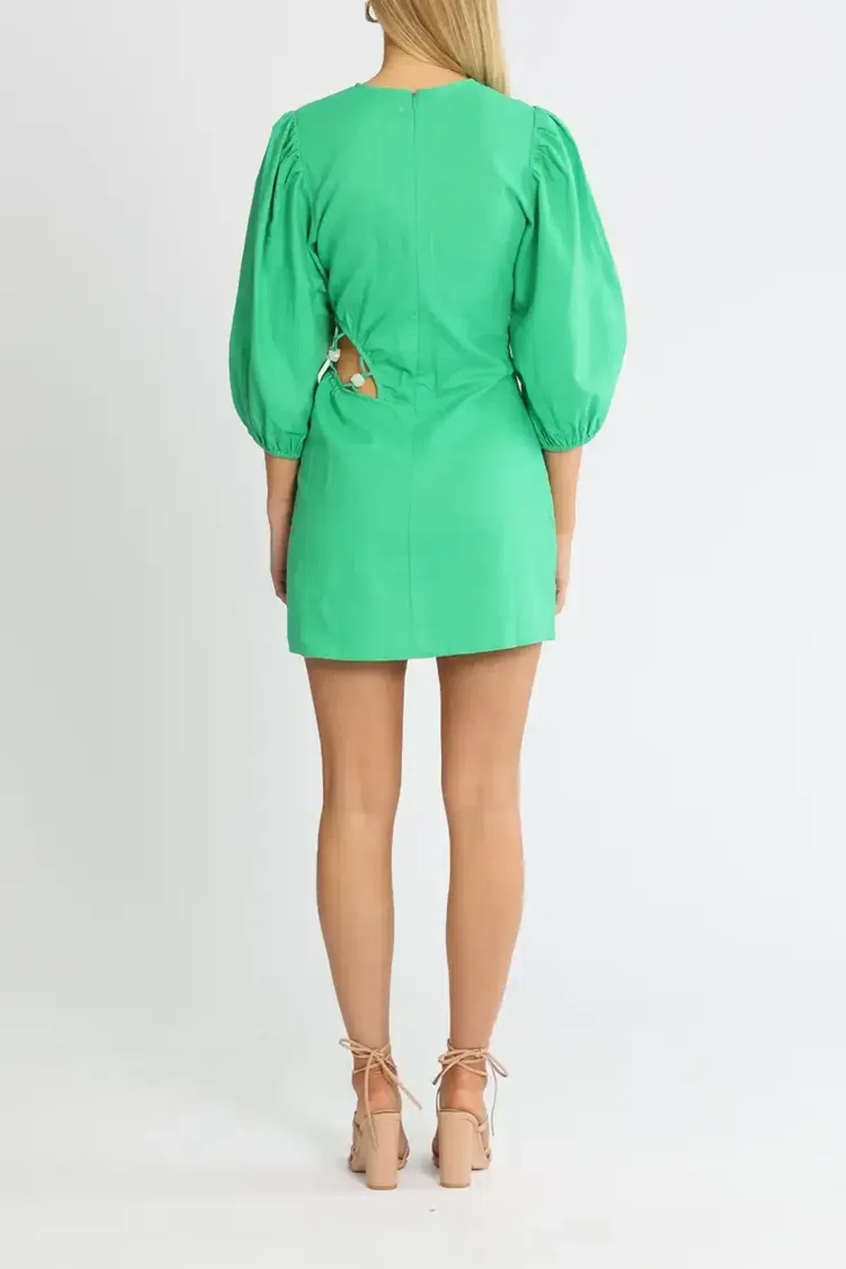 Suboo Elodie Mini Dress Green Size 8 - Image 3