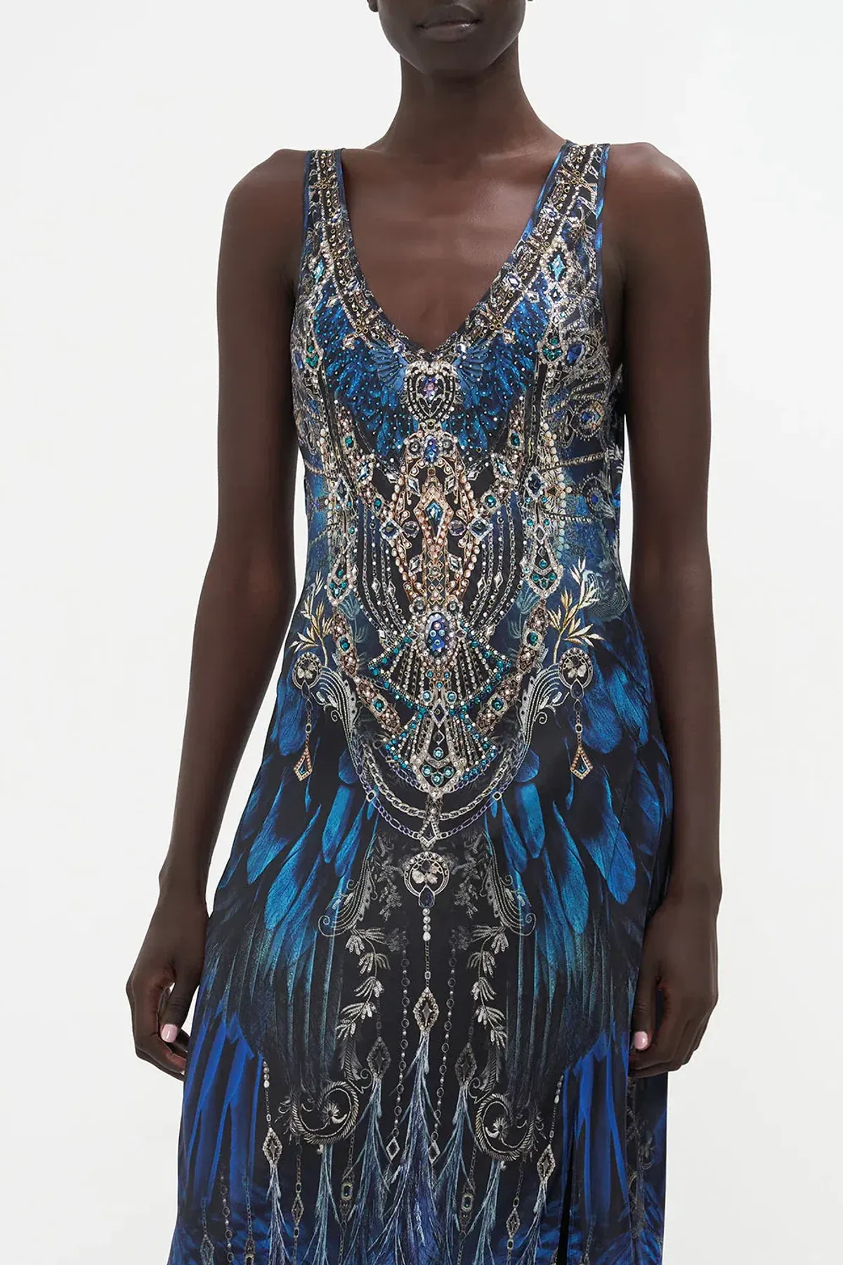 Camilla Ground Control Bias Cut Tank Dress Blue Size 16 - Image 5