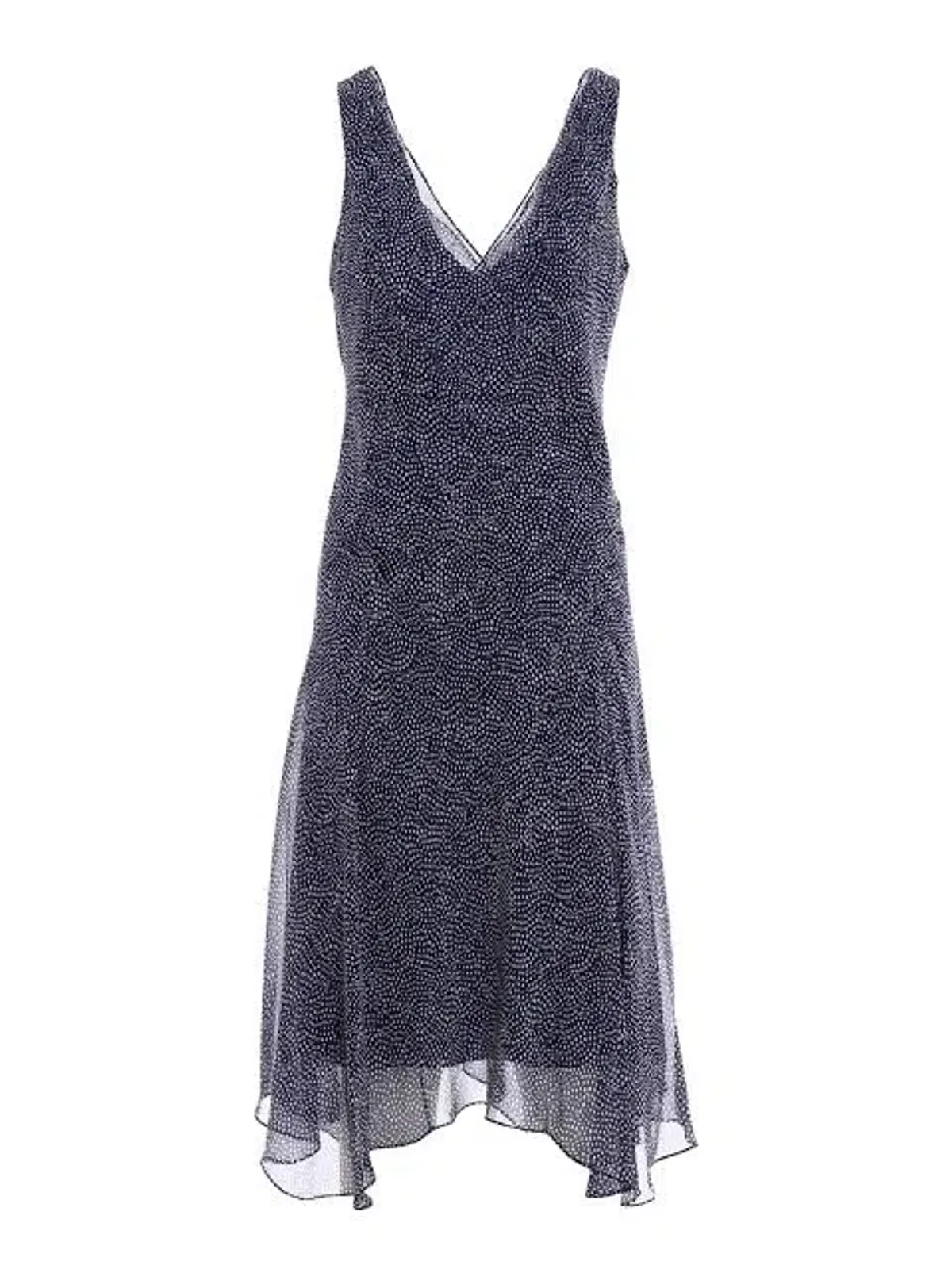 Diane Von Furstenberg Dita Silk Knee-Length Dress Blue/White Size 10 - Image 4
