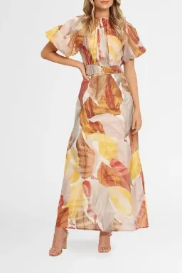Morrison Anastasia Maxi Dress Multi Print Size 10 for rent on The Volte - image 1