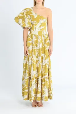 SWF Puff Sleeve Maxi Dress Print Size 8 for rent on The Volte - image 1