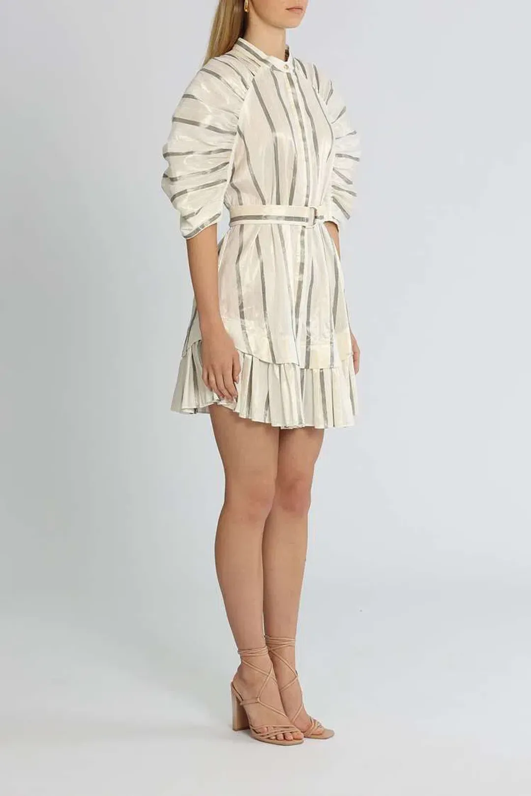 Acler Leighton Mini Dress Ivory Print Size 8 for rent on The Volte - main image