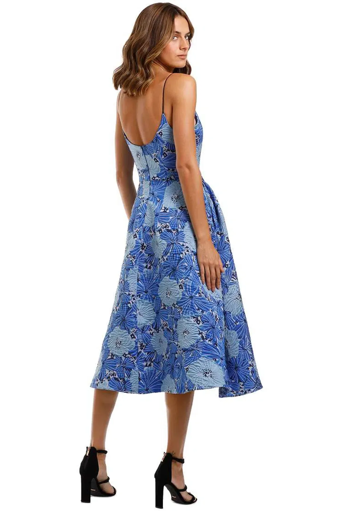 Love Honor Alexia Midi Dress Cobalt Blue Size 10 - Image 3
