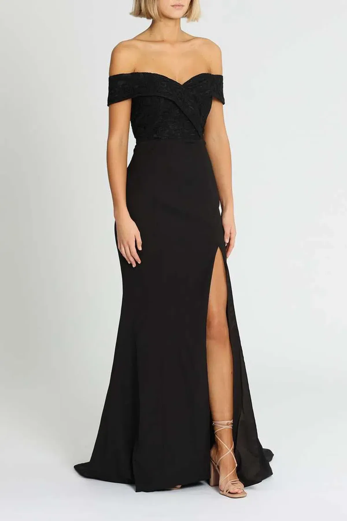 Samantha Rose Gia Lace Bodice Gown Black Size 16 - Image 2