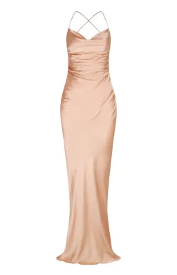 Shona Joy La Lune Lace Back Maxi Dress Desert Rose Size 10 for rent on The Volte - image 3