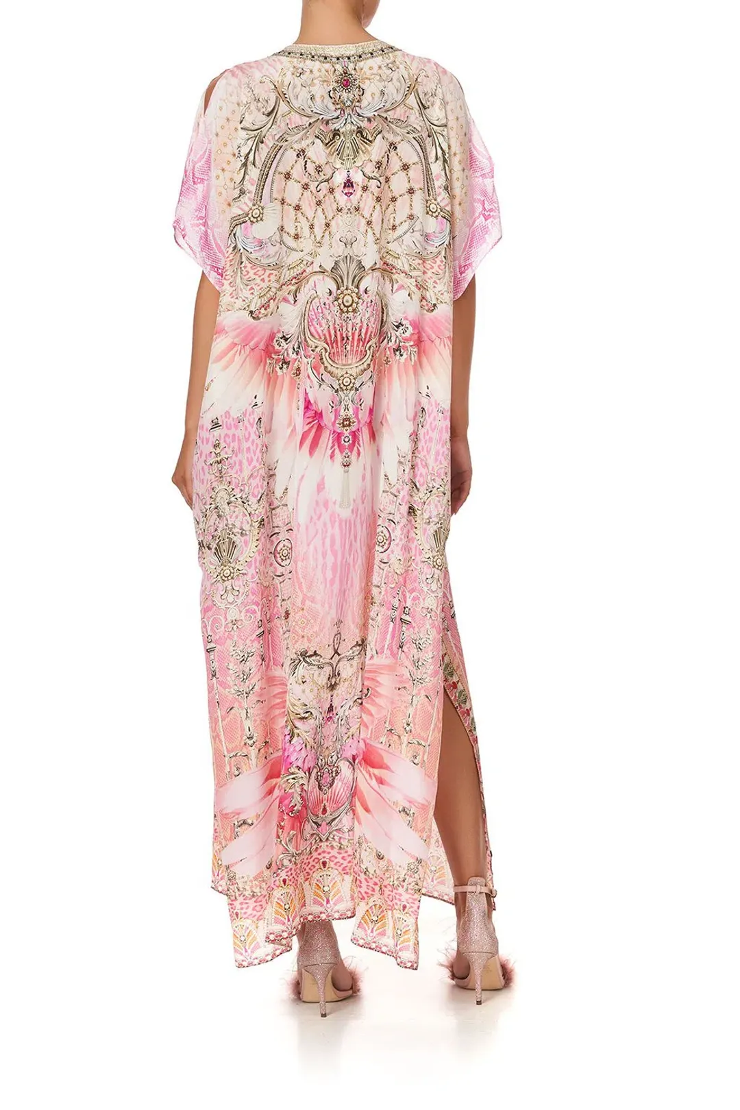 Camilla Deco Darling Slim Fit Kaftan With Split Print One Size for rent on The Volte - main image