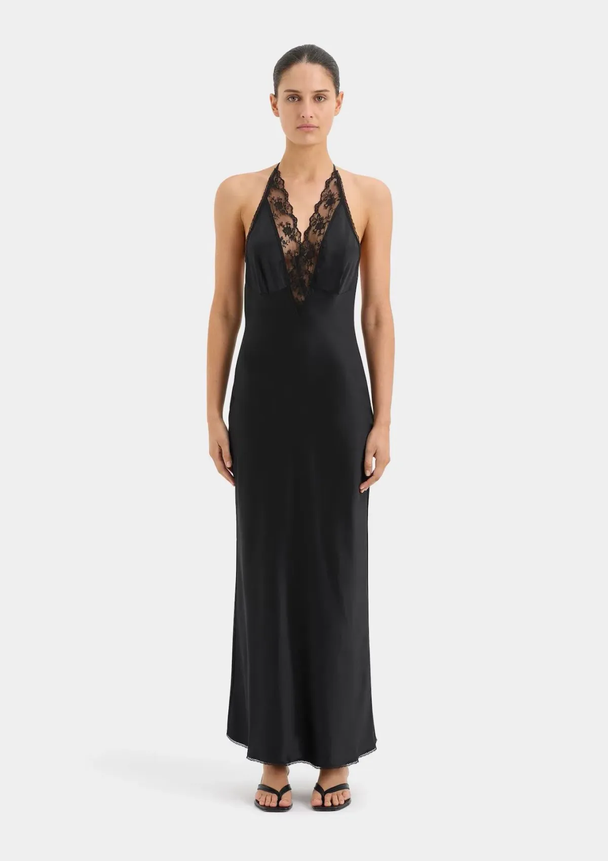 Sir the Label Aries Halter Gown Black Size 0P / AU 4 - Image 1